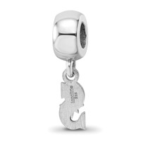 Sterling Silver Rhodium Plated Major League Baseball LogoArt Seattle Mariners Dangle Bead view 5