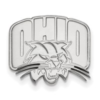 Sterling Silver Rhodium-plated LogoArt Ohio University Lapel Pin view 1