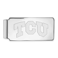 Sterling Silver Rhodium-plated LogoArt Texas Christian University T-c-u Money Clip view 1