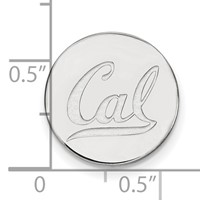 Sterling Silver Rhodium-plated LogoArt University of California Berkeley Lapel Pin view 3