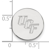 Sterling Silver Rhodium-plated LogoArt University of Central Florida U-c-f Lapel Pin view 3