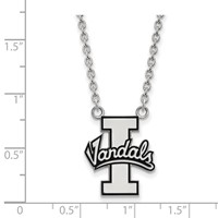 Sterling Silver Rhodium-plated LogoArt University of Idaho Vandals Large Enameled Pendant Necklace, 18" view 2