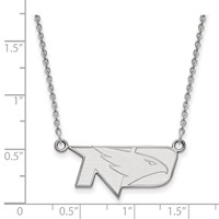 Sterling Silver Rhodium-plated LogoArt University of North Dakota Small Pendant Necklace, 18" view 2