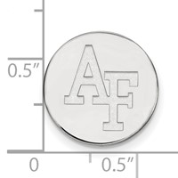 Sterling Silver Rhodium-plated LogoArt United States Air Force Academy A-f Lapel Pin view 3