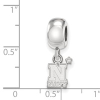 Sterling Silver Rhodium-plated LogoArt US Naval Academy Extra Small Dangle Bead Charm view 3