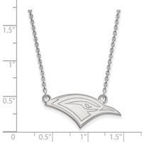 Sterling Silver Rhodium-plated LogoArt University of Tennessee At Chattanooga Mockingbird Small Pendant Necklace, 18" view 2