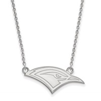 Sterling Silver Rhodium-plated LogoArt University of Tennessee At Chattanooga Mockingbird Small Pendant Necklace, 18" view 1