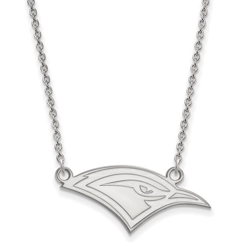 Sterling Silver Rhodium-plated LogoArt University of Tennessee At Chattanooga Mockingbird Small Pendant Necklace, 18"