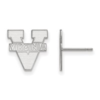 Sterling Silver Rhodium-plated LogoArt University of Virginia Small Post Earrings view 1