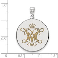 Sterling Silver Rhodium-plated LogoArt College of William and Mary Extra Large Enameled Disc Pendant view 2