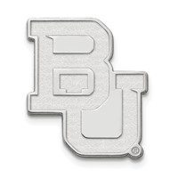 Sterling Silver Rhodium-plated LogoArt Baylor University Bears Lapel Pin view 1