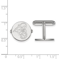 Sterling Silver Rhodium-plated LogoArt Coastal Carolina University Chanticleer Cuff Links view 2