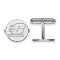 Sterling Silver Rhodium-plated LogoArt Central Michigan University Letter C Cuff Links view 1