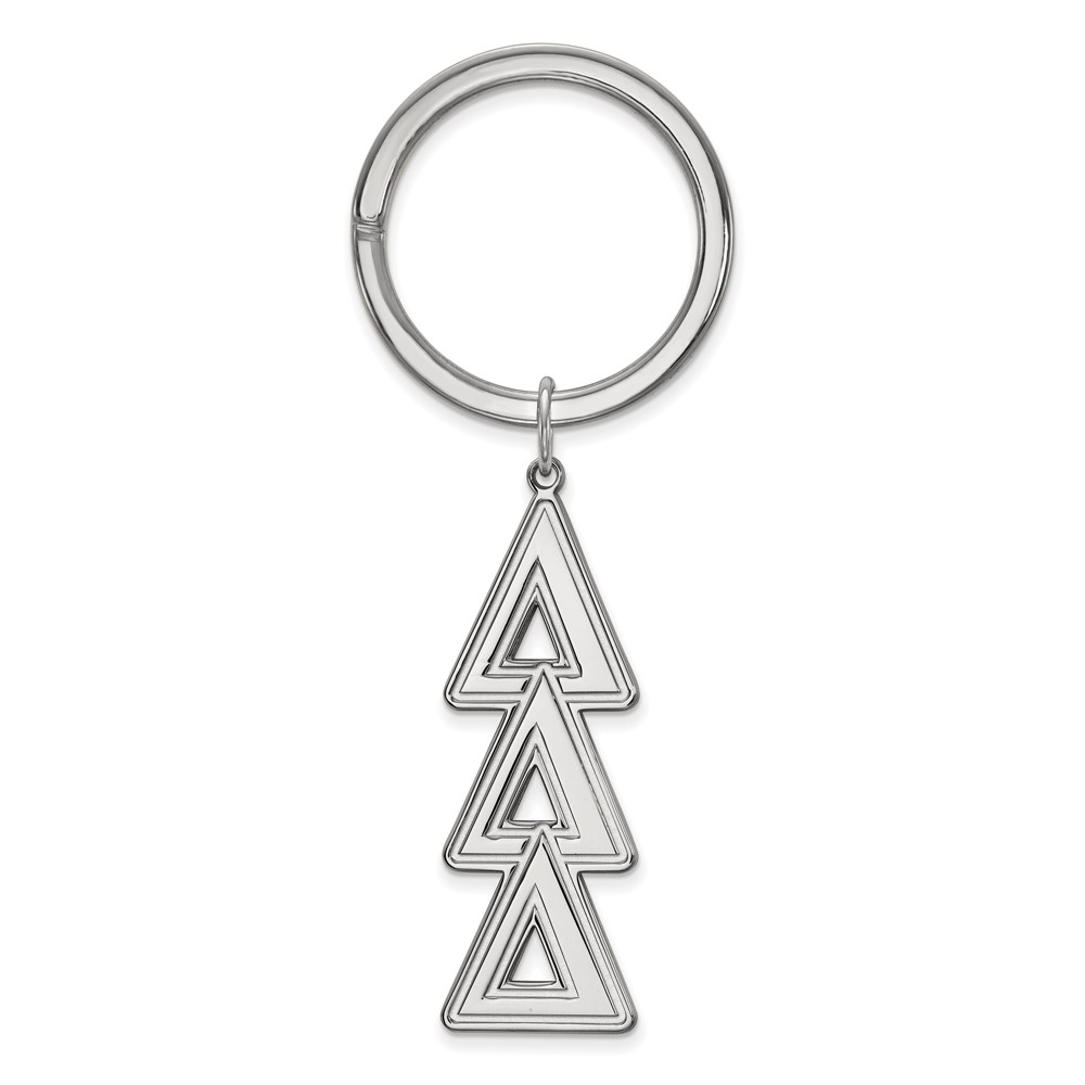 Sterling Silver Rh-plated LogoArt Delta Delta Delta Key Chain