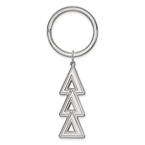 Sterling Silver Rh-plated LogoArt Delta Delta Delta Key Chain