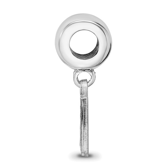 Sterling Silver Rhodium Plated Major League Baseball LogoArt Arizona Diamondbacks Dangle Bead