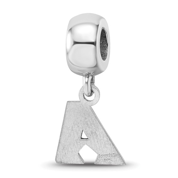 Sterling Silver Rhodium Plated Major League Baseball LogoArt Arizona Diamondbacks Dangle Bead