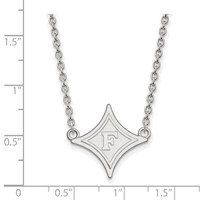 Sterling Silver Rhodium-plated LogoArt Furman University Large Pendant Necklace, 18" view 2