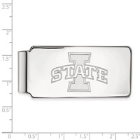 Sterling Silver Rhodium-plated LogoArt Iowa State University Money Clip view 2