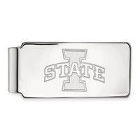 Sterling Silver Rhodium-plated LogoArt Iowa State University Money Clip view 1