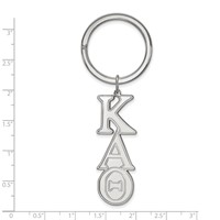 Sterling Silver Rh-plated LogoArt Kappa Alpha Theta Key Chain view 2
