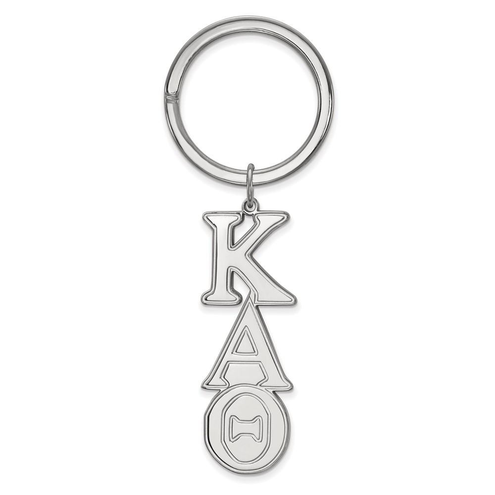 Sterling Silver Rh-plated LogoArt Kappa Alpha Theta Key Chain
