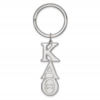 Sterling Silver Rh-plated LogoArt Kappa Alpha Theta Key Chain view 1