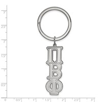 Sterling Silver Rh-plated LogoArt Pi Beta Phi Key Chain view 2
