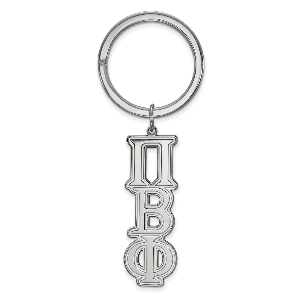 Sterling Silver Rh-plated LogoArt Pi Beta Phi Key Chain