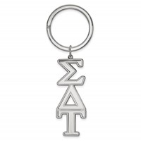 Sterling Silver Rh-plated LogoArt Sigma Delta Tau Key Chain view 1
