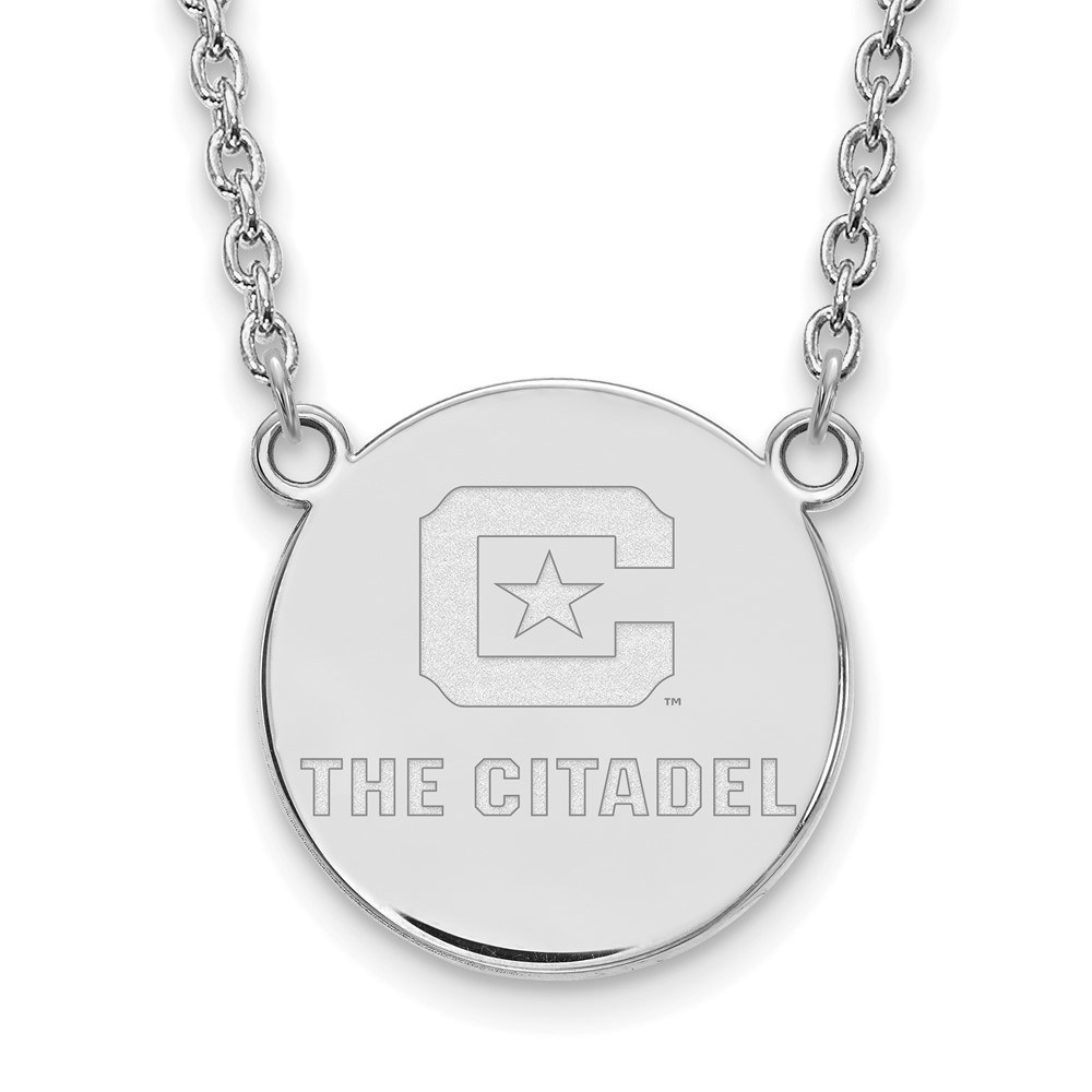 Sterling Silver Rh-plated LogoArt the Citadel Large Pendant with Necklace