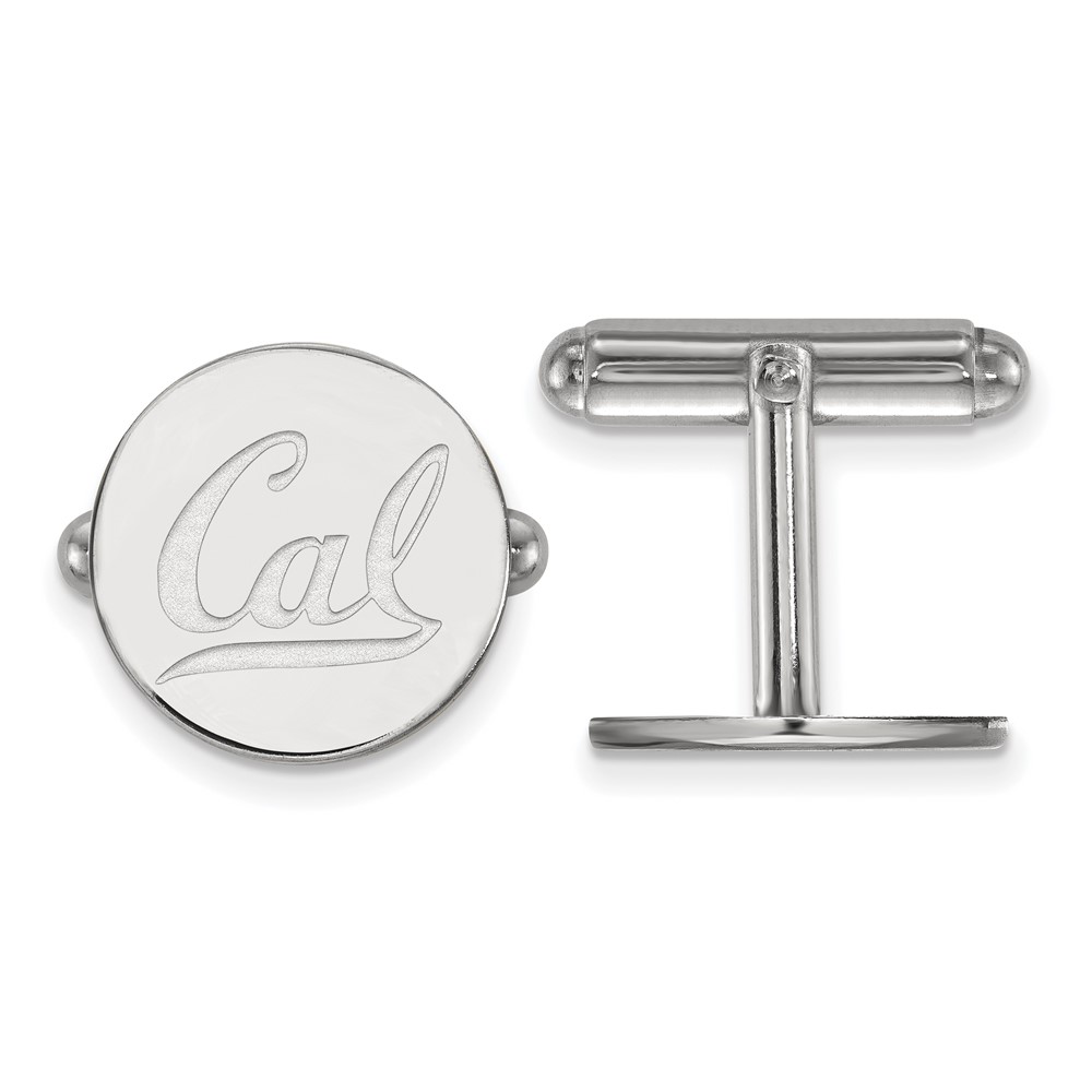 Sterling Silver Rhodium-plated LogoArt University of California Berkeley Cuff Links