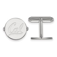 Sterling Silver Rhodium-plated LogoArt University of California Berkeley Cuff Links view 1