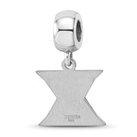 Sterling Silver Rhodium-plated LogoArt Xavier University Letter X Small Dangle Bead Charm view 5