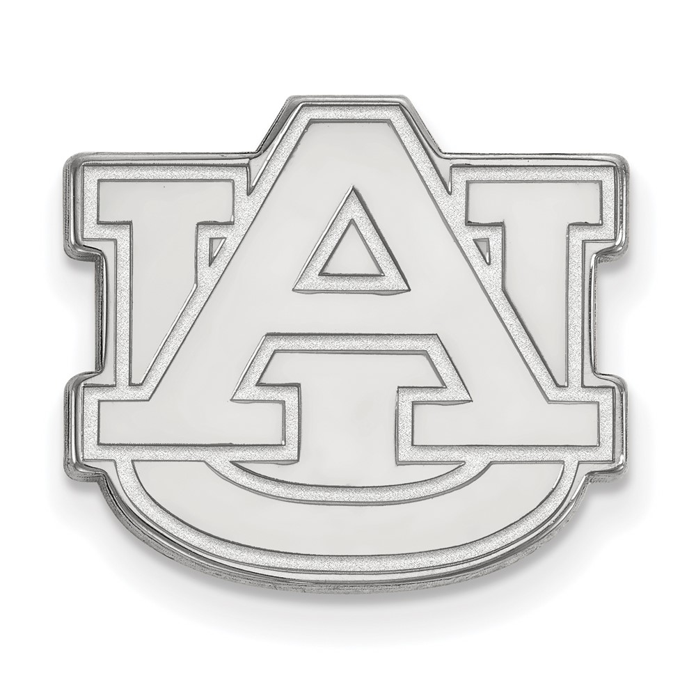 Sterling Silver Rhodium-plated LogoArt Auburn University Lapel Pin