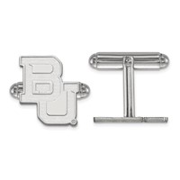 Sterling Silver Rhodium-plated LogoArt Baylor University Bears Cuff Links view 1