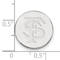 Sterling Silver Rhodium-plated LogoArt Florida State University F-s Lapel Pin view 3