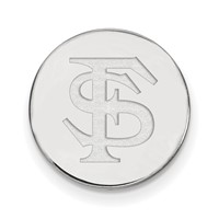 Sterling Silver Rhodium-plated LogoArt Florida State University F-s Lapel Pin view 1