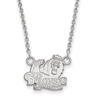 Sterling Silver Rhodium-plated LogoArt Old Dominion University Small Pendant Necklace, 18" view 1