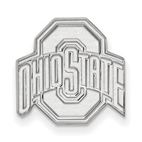 Sterling Silver Rhodium-plated LogoArt the Ohio State University Lapel Pin view 1