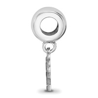 Sterling Silver Rhodium Plated Major League Baseball LogoArt Pittsburgh Pirates Dangle Bead view 2