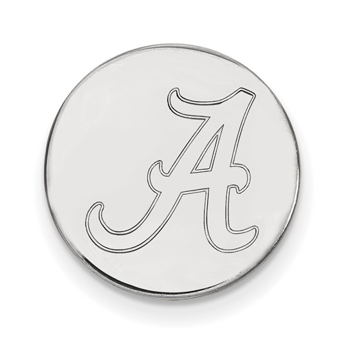 Sterling Silver Rhodium-plated LogoArt University of Alabama Letter a Lapel Pin