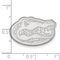 Sterling Silver Rhodium-plated LogoArt University of Florida Gator Lapel Pin view 3