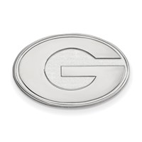 Sterling Silver Rhodium-plated LogoArt University of Georgia Letter G Lapel Pin view 1