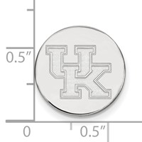 Sterling Silver Rhodium-plated LogoArt University of Kentucky U-k Lapel Pin view 3