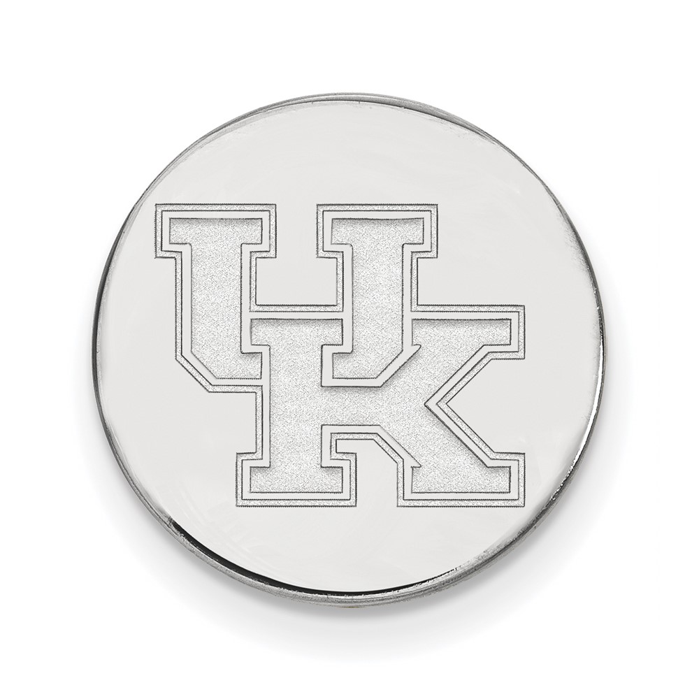 Sterling Silver Rhodium-plated LogoArt University of Kentucky U-k Lapel Pin