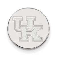 Sterling Silver Rhodium-plated LogoArt University of Kentucky U-k Lapel Pin view 1