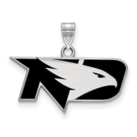 Sterling Silver Rhodium-plated LogoArt University of North Dakota Small Enameled Pendant view 1