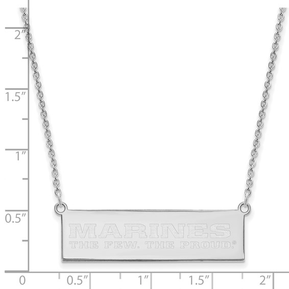 10kw U.S. Marine Corps The Few. The Proud. Bar Necklace
