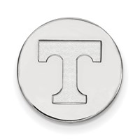 Sterling Silver Rhodium-plated LogoArt University of Tennessee Letter T Lapel Pin view 1